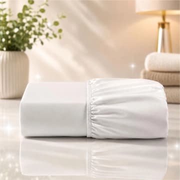 Lençol Casal Quality Micropercal 600 Fios Macio com Elástico - Branco — Casa Show Enxovais